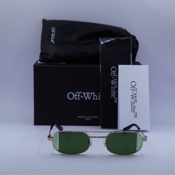 Off-White OERI14H LYNN 7650 Oval Sunglasses – Gold/Green main image 8